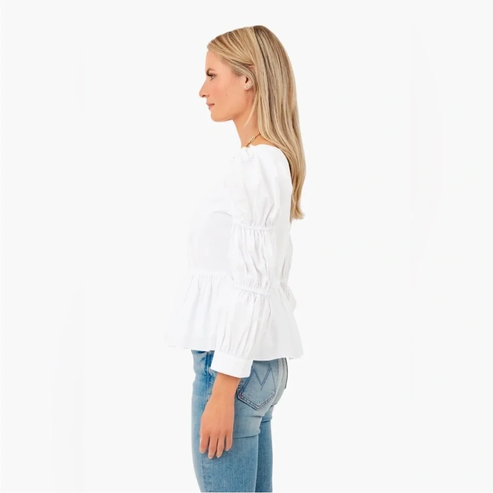 BOGO! Tuckernuck Hyacinth House White Clemons Long Sleeve Puff Blouse XL